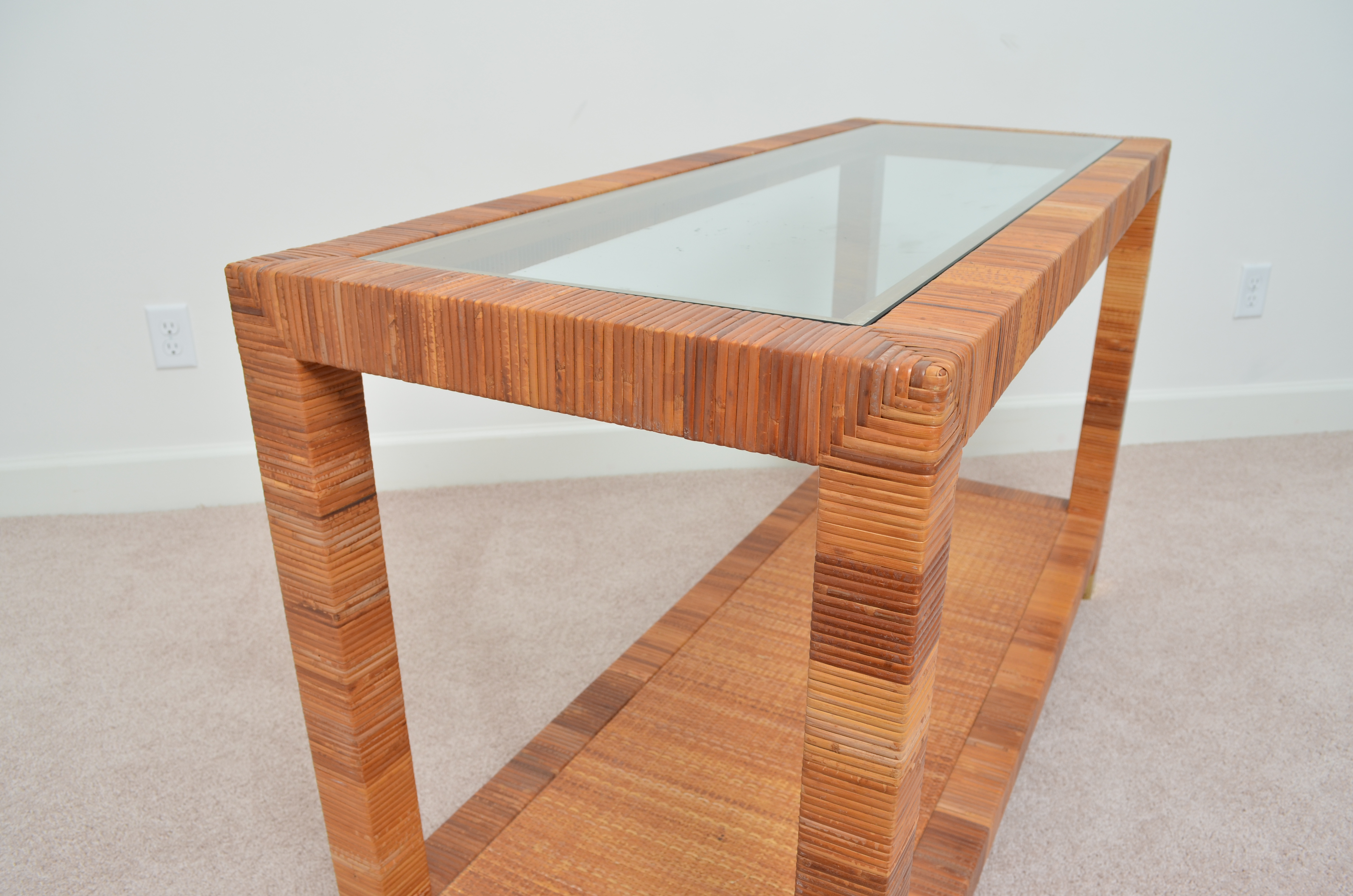 Rattan and Wicker Entry Table EBTH