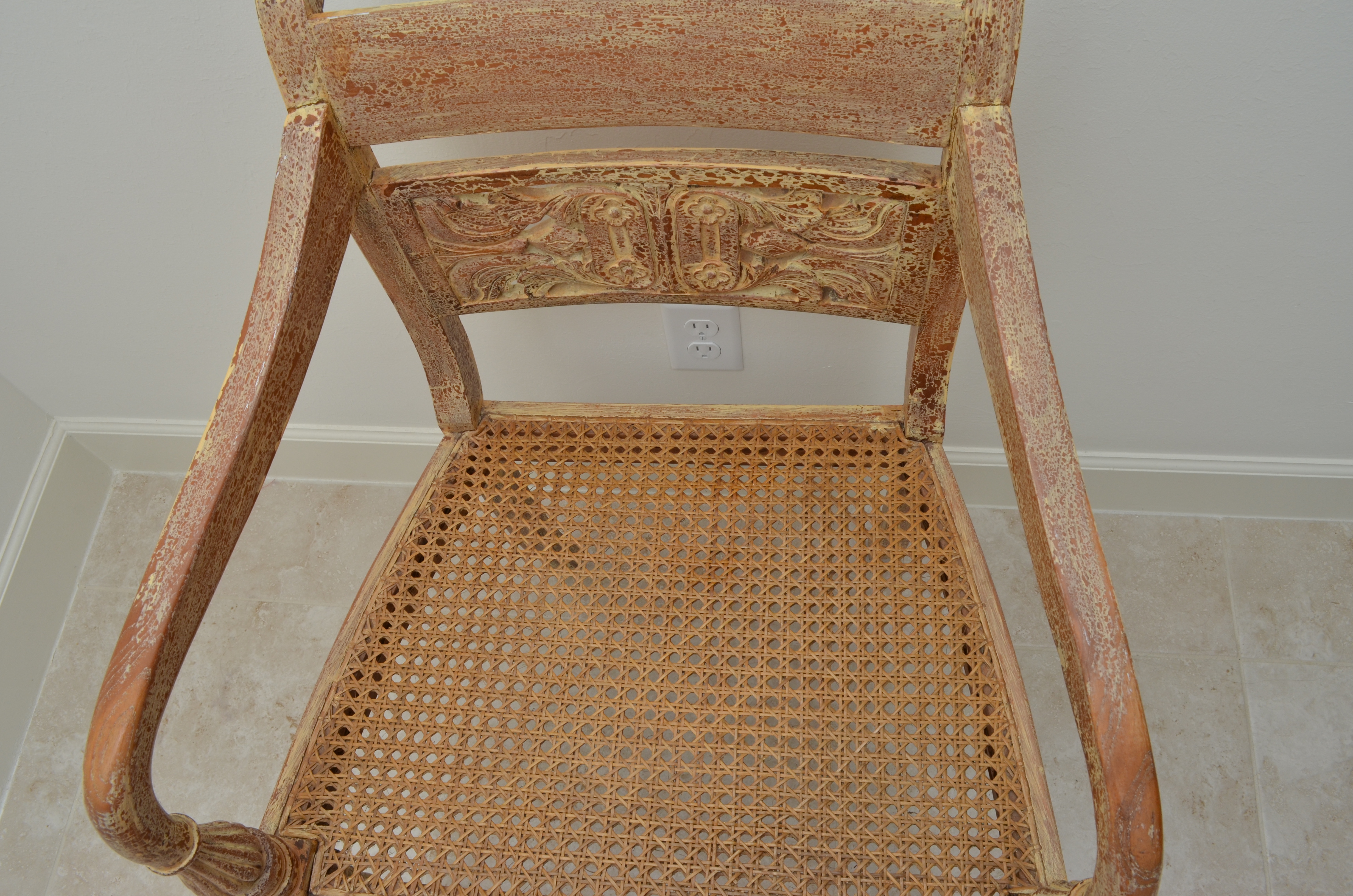 Regency Style Painted Cane Seat Chair EBTH
