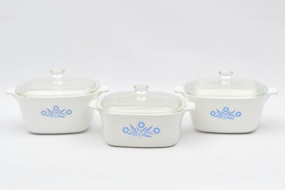 Vintage Corning Ware "Cornflower Blue" Bakeware EBTH