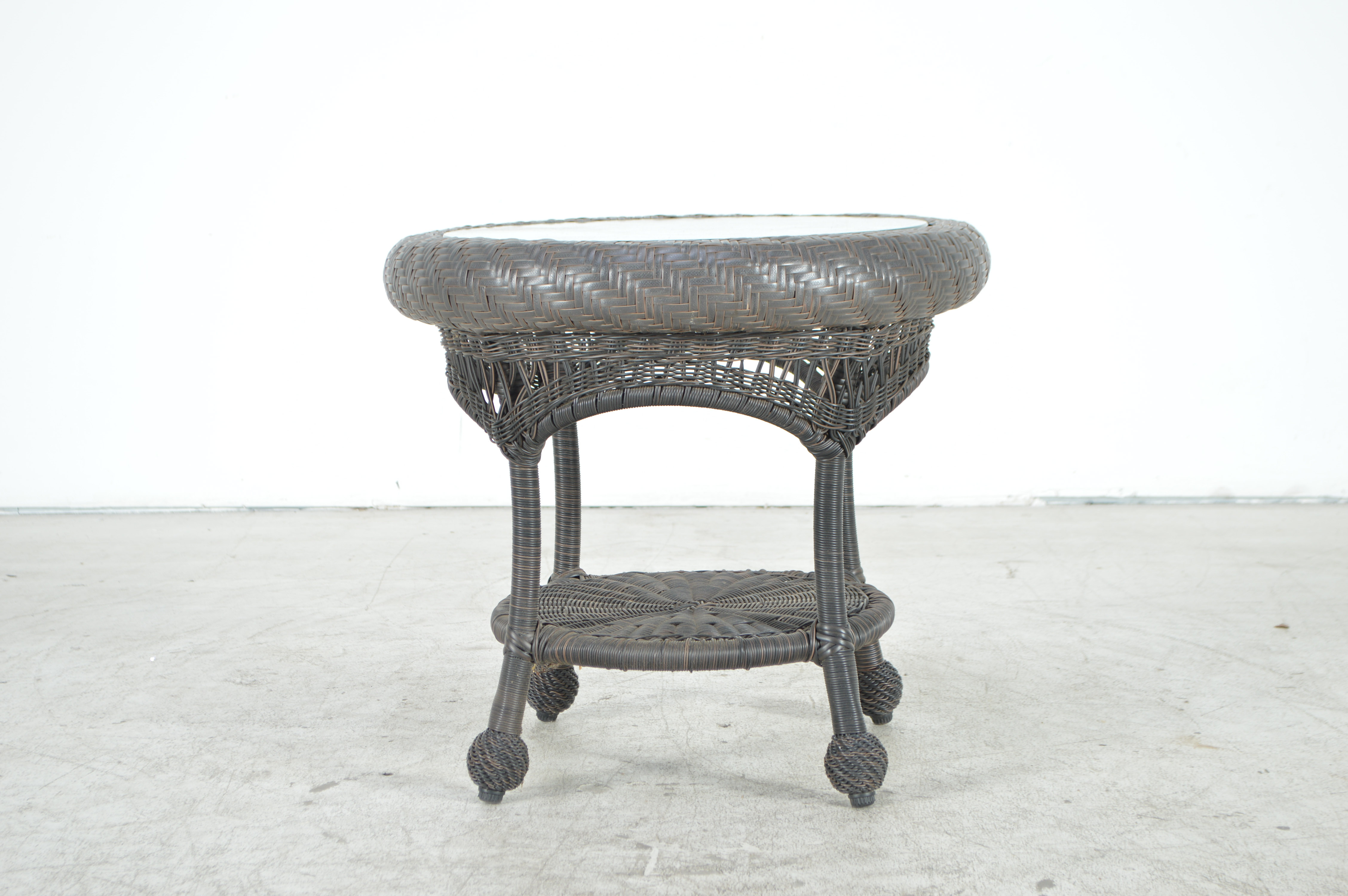 Glass Topped Wicker Tables EBTH