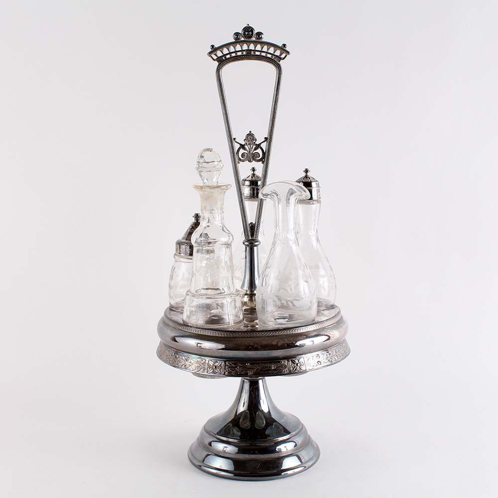 Vintage Silver Plate Condiment Caddy EBTH