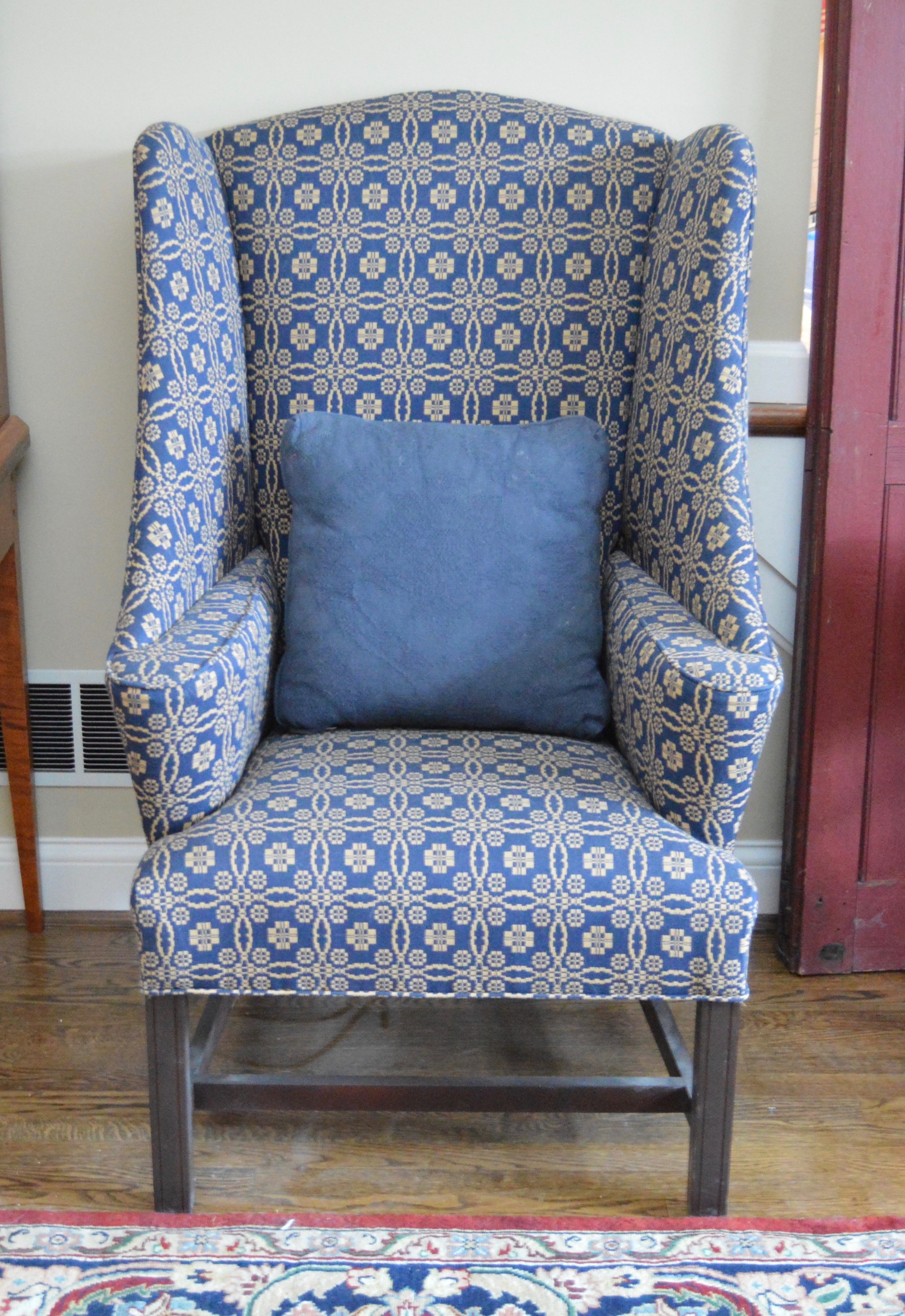 Upholstered Wing Back Chair by Johnston Benchworks EBTH