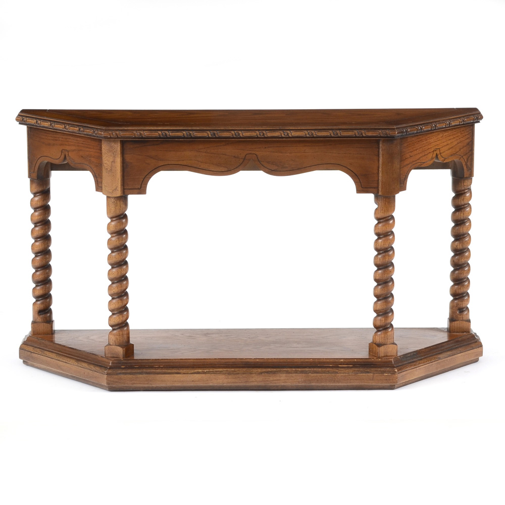 Vintage Oak Console Table EBTH