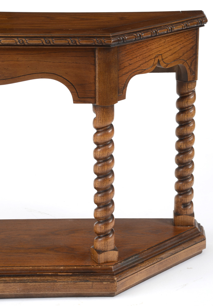 Vintage Oak Console Table EBTH