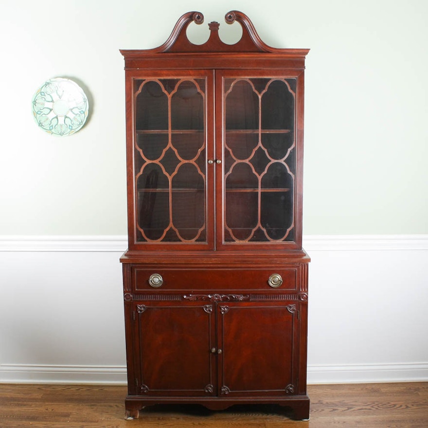 Vintage Mahogany Chippendale Style China EBTH