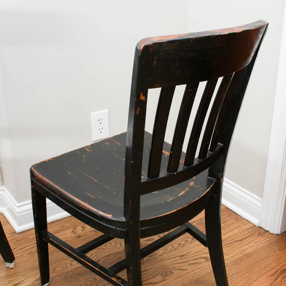 Set of Four Vintage Courtroom Chairs EBTH