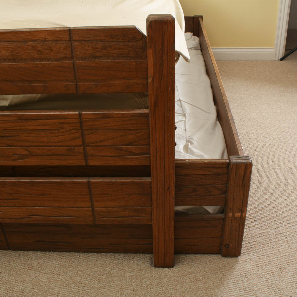Vintage Brandt Ranch Oak Twin Trundle Bed EBTH