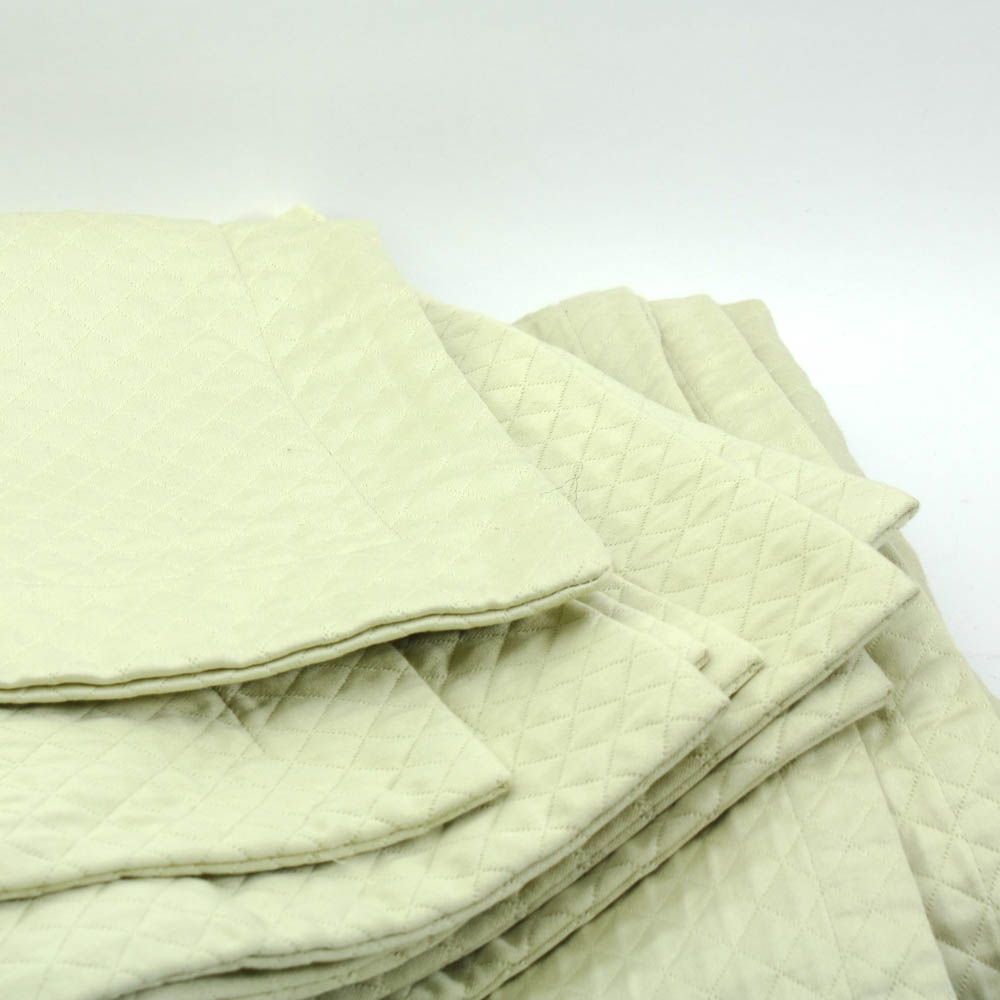 Restoration Hardware Lime Green Diamond Quilted Coverlet and Shams EBTH