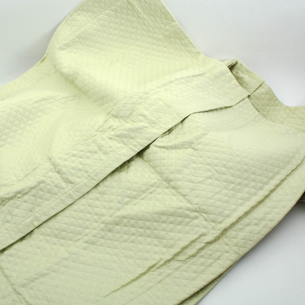 Restoration Hardware Lime Green Diamond Quilted Coverlet and Shams EBTH