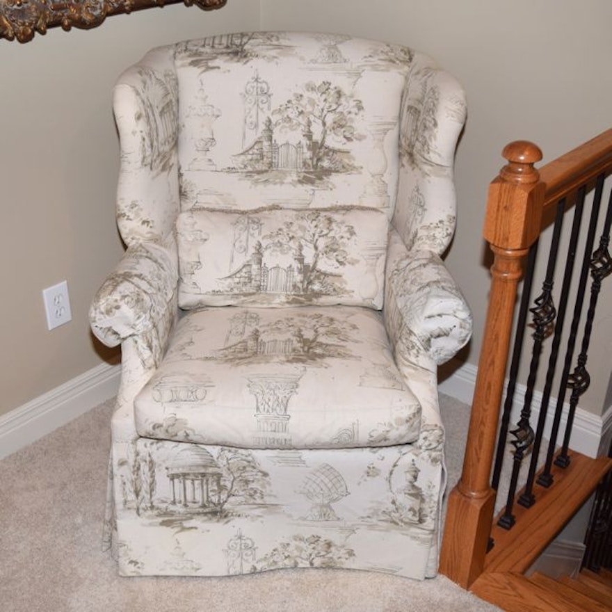 Upholstered Isenhour French Country Style Wingback Chair ...