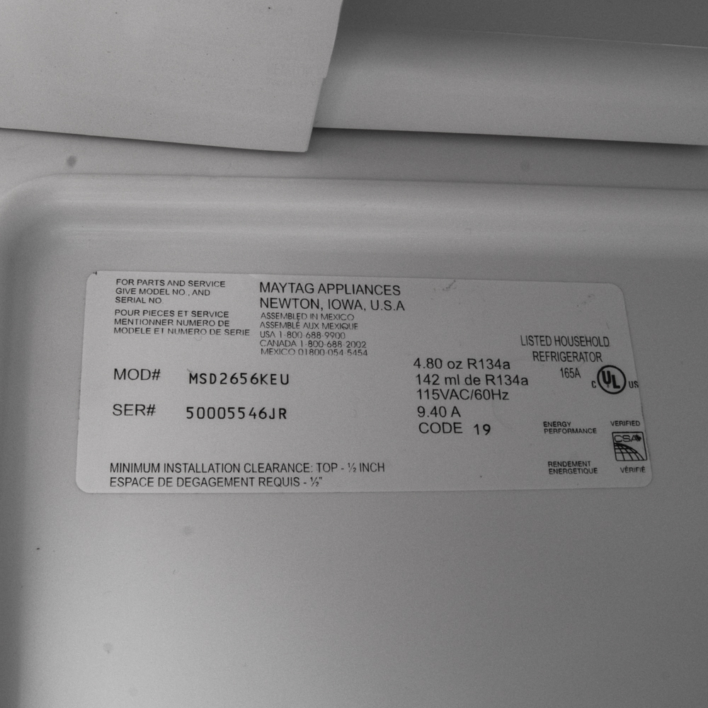 Maytag SidebySide Refrigerator Freezer EBTH