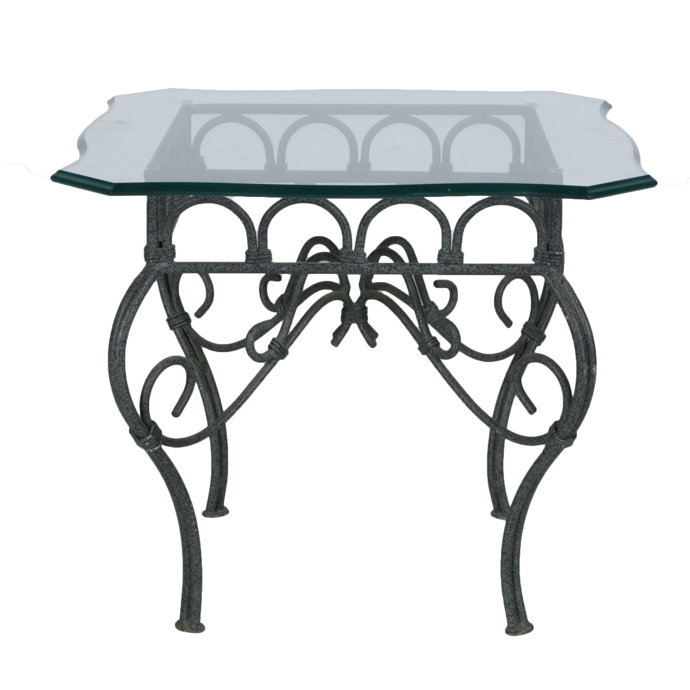 Glass and Metal Accent Table EBTH