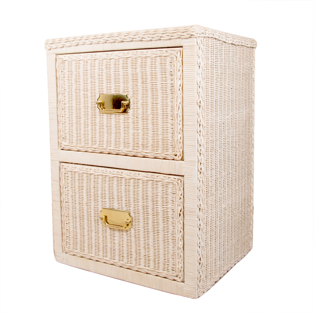 Wicker Filing Cabinet Ebth
