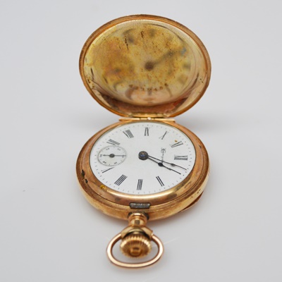 Antique Gold Filled Women's HampdenDueber Mollystark Pocket Watch EBTH