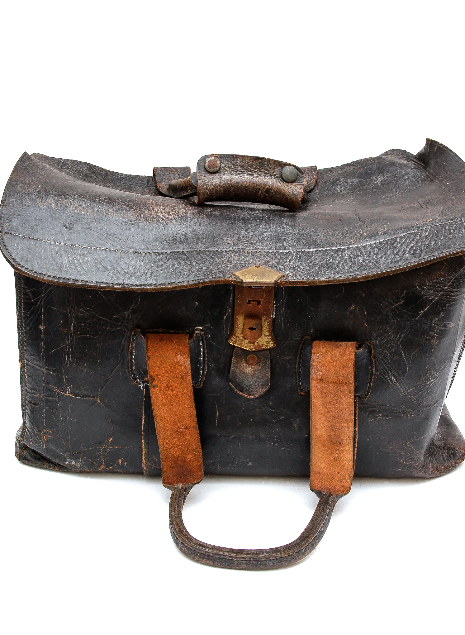 antique leather satchel
