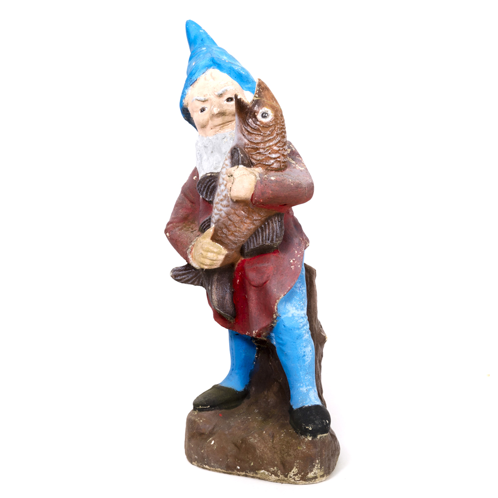 Large Garden Gnomes Fishing Fasci Garden