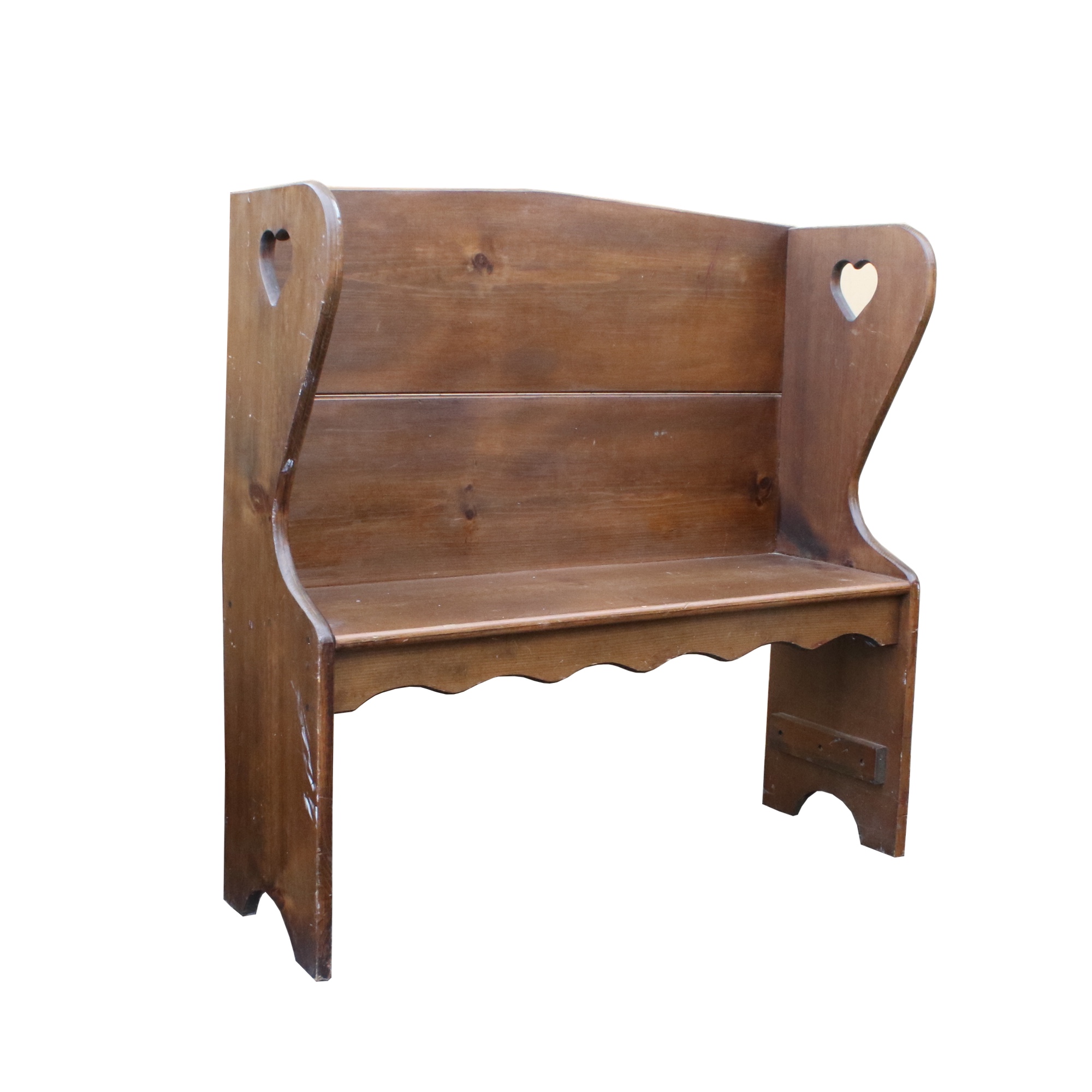 Country Style Wooden Bench Ebth
