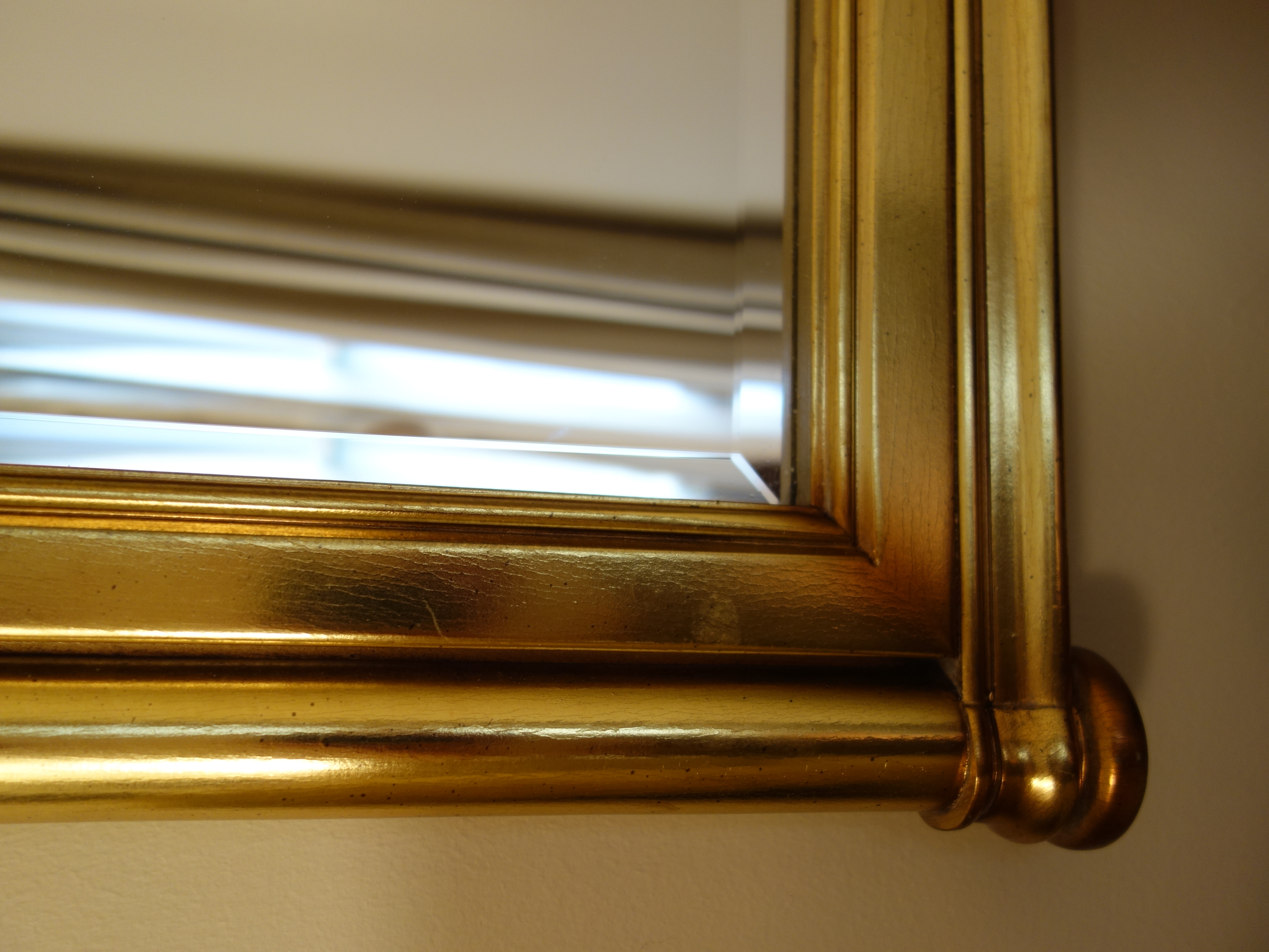 Traditional Style Brass Wall Mirror EBTH