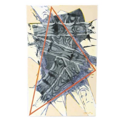 Ricardo Morin Oil Painting on Linen "Triangulation 32" Ricardo Morin Oil Painting on Linen "Triangulation 32"