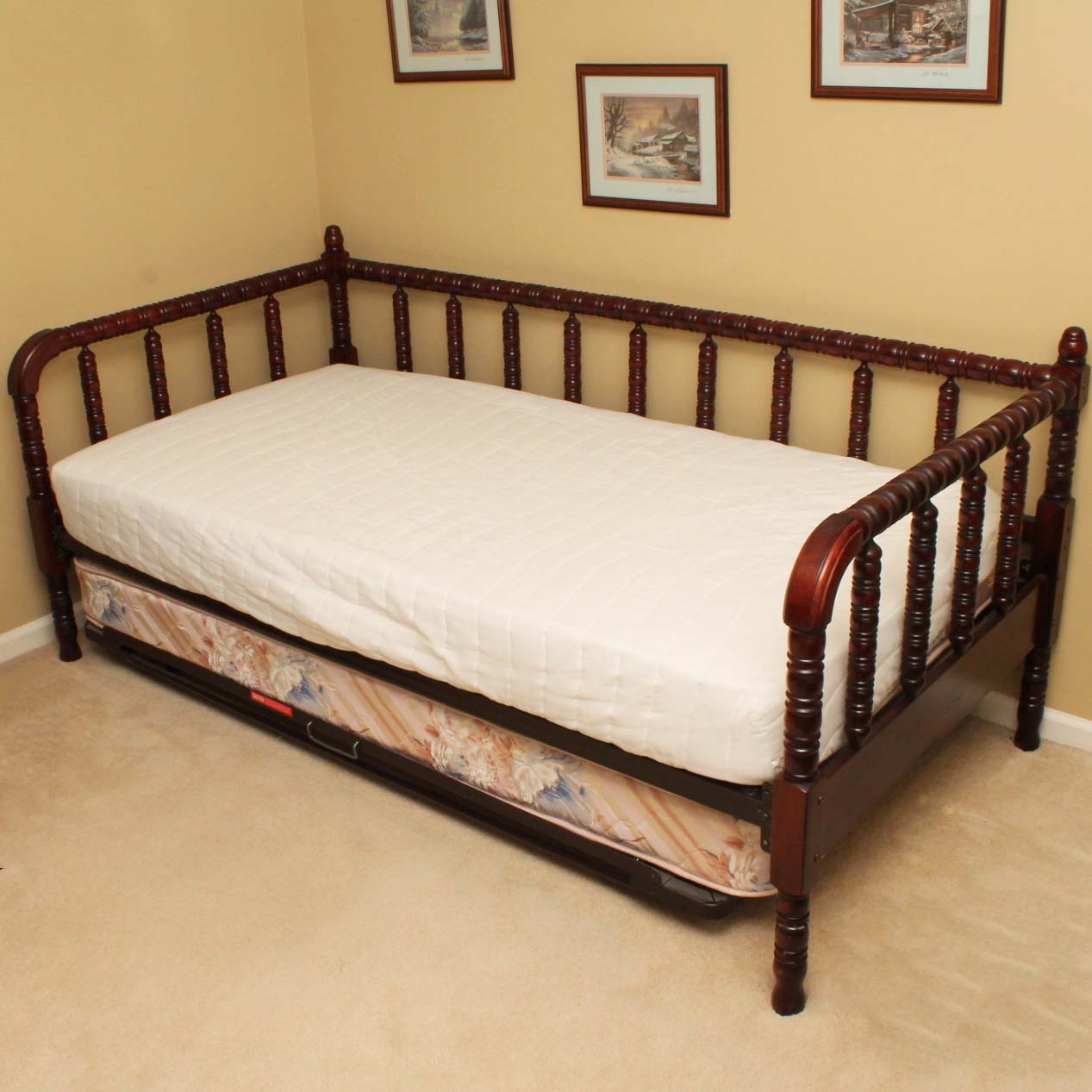 Jenny LindStyle Cherry Trundle Bed EBTH