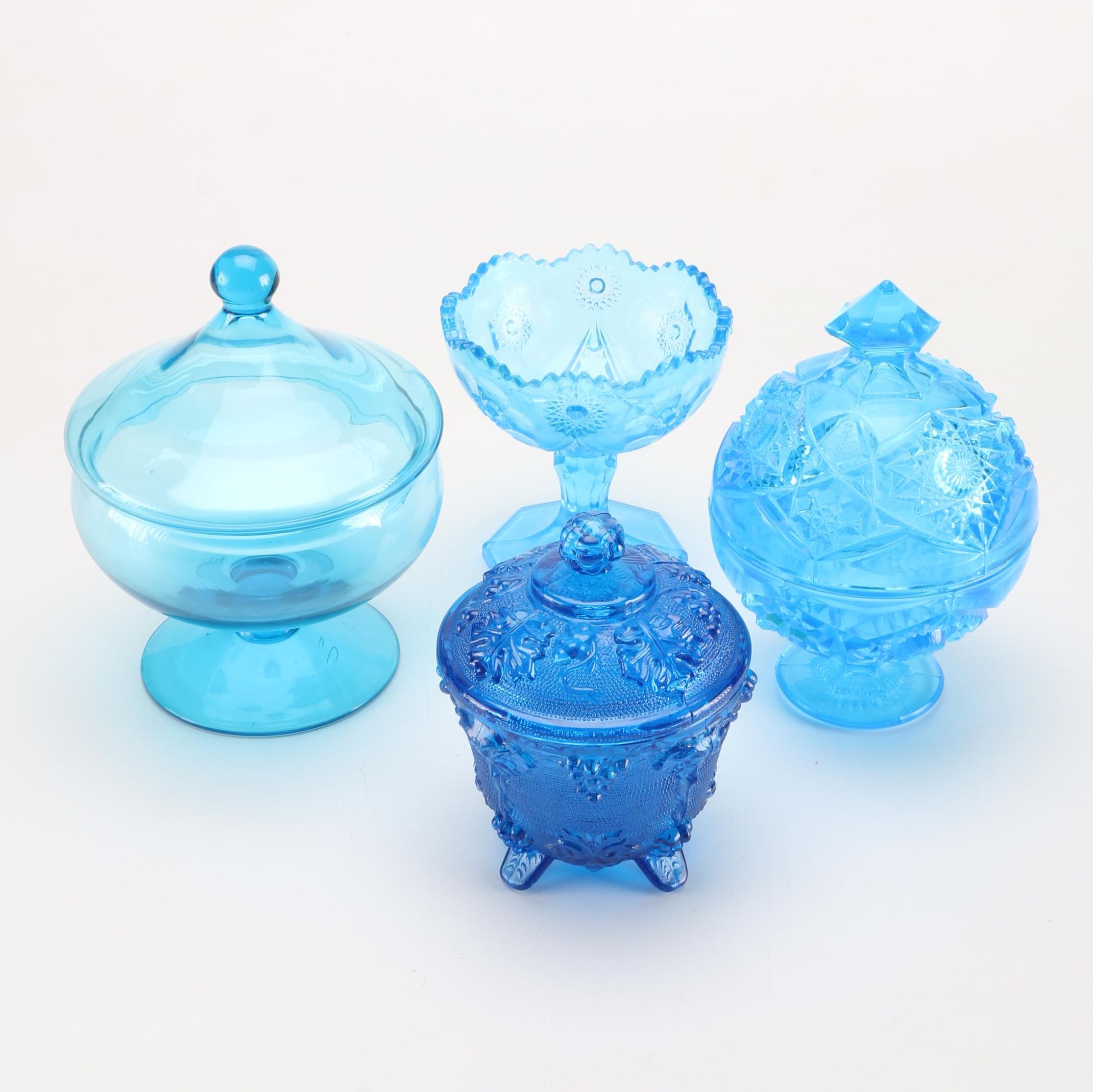 Blue Glass Candy Dishes Ebth