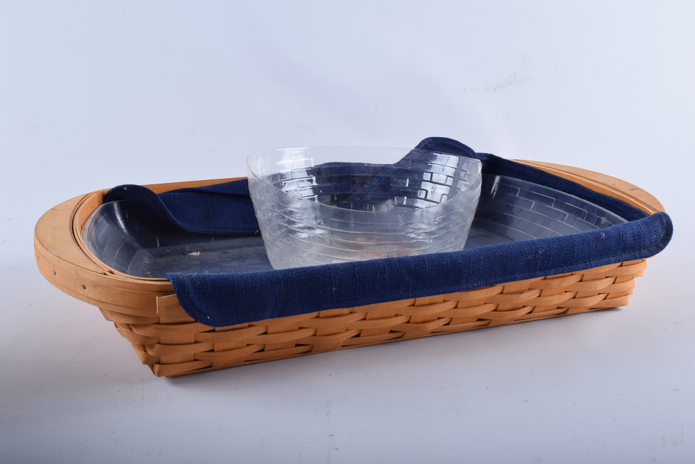 Longaberger Baskets with Utensil Crock EBTH
