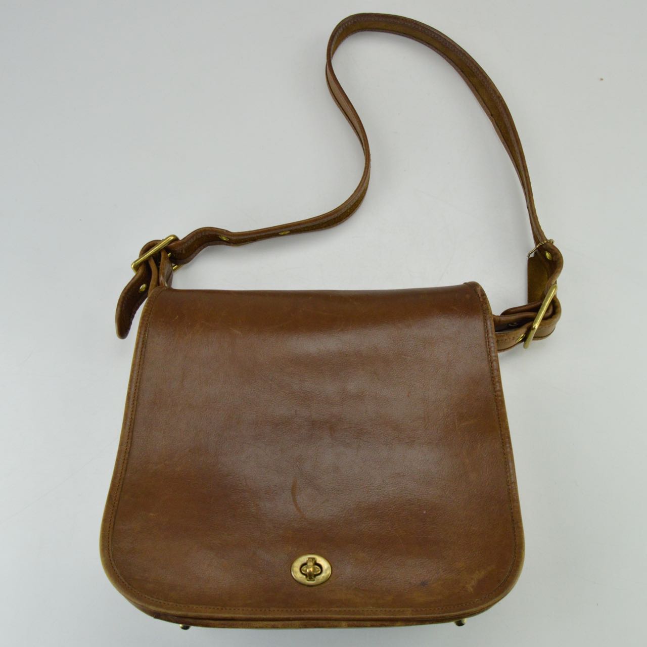 vintage coach purse saddlebag brown