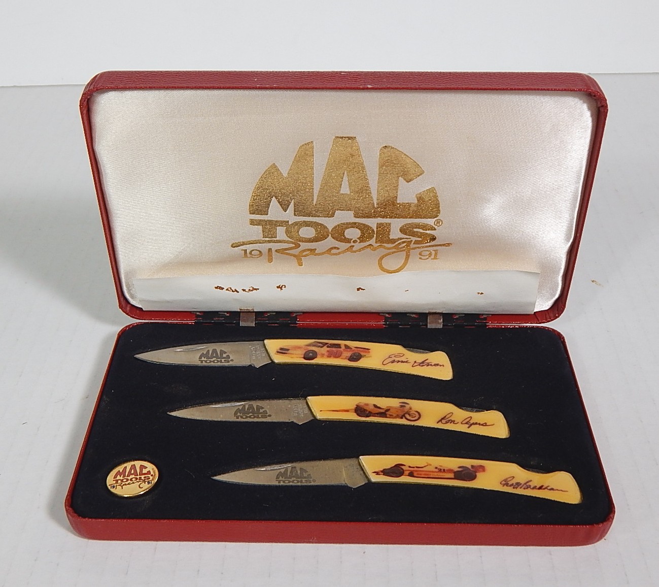 MAC Tools 1991 Racing 3Piece Commemorative Knife Set EBTH