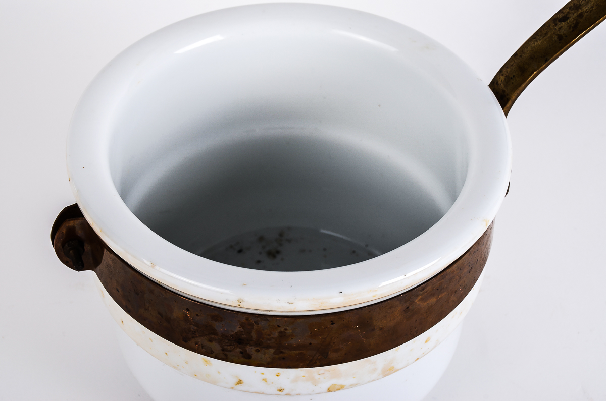 Apilco France Porcelain and Copper Bain Marie Double Boiler EBTH