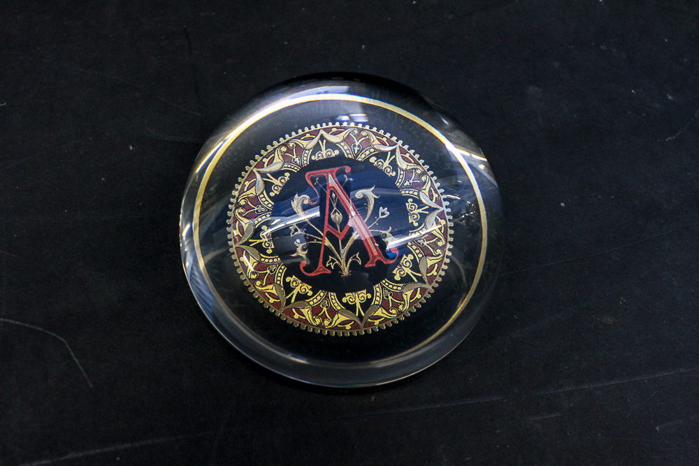 Punch Studio Classic Monogram Crystal Paperweight EBTH