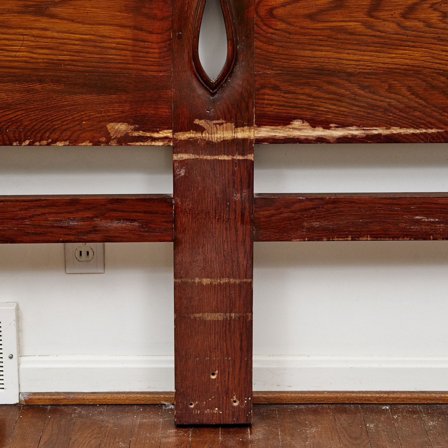 Antique Oak King Size Headboard EBTH