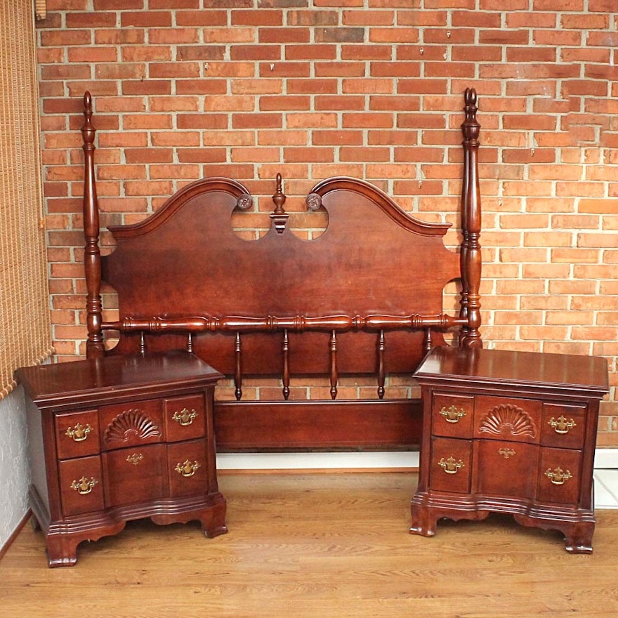 cherry finished federal-style bedroom set : ebth