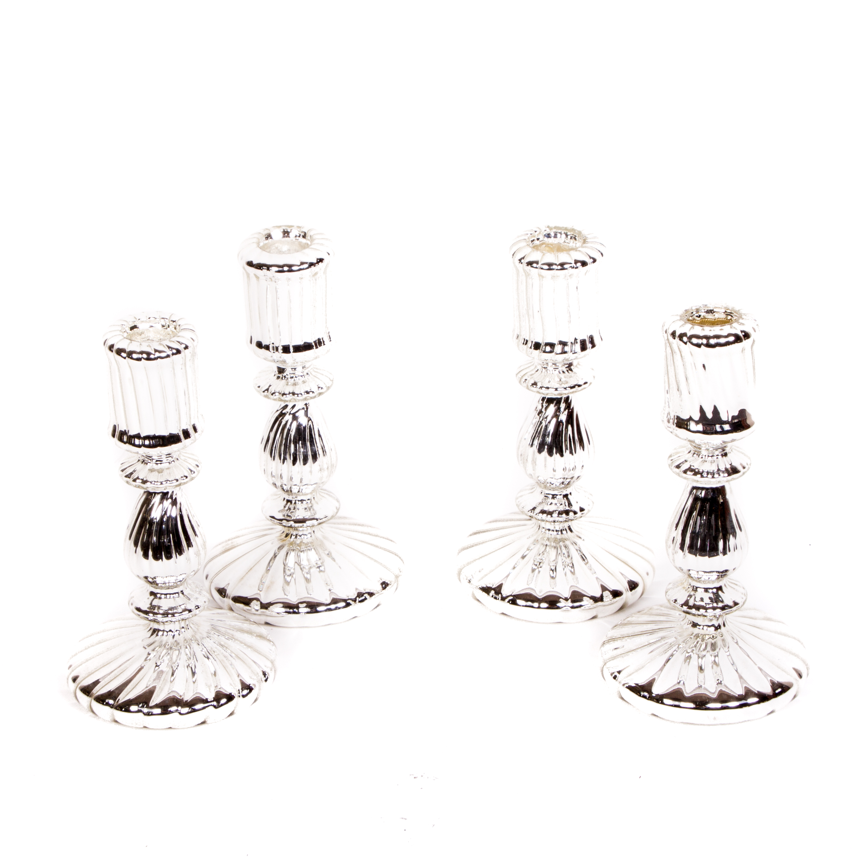 Eastland Mercury Glass Taper Candle Holders EBTH