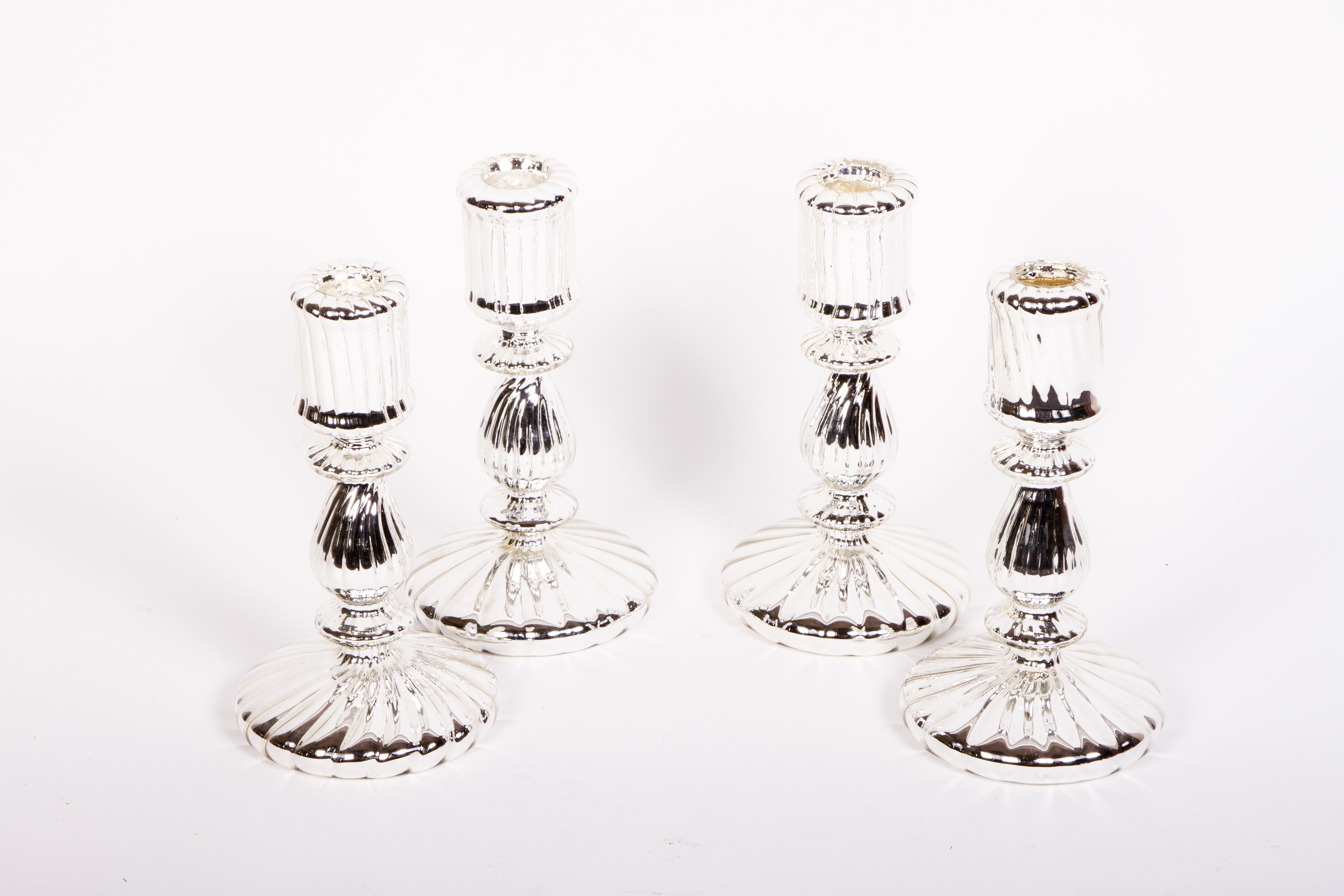 Eastland Mercury Glass Taper Candle Holders EBTH