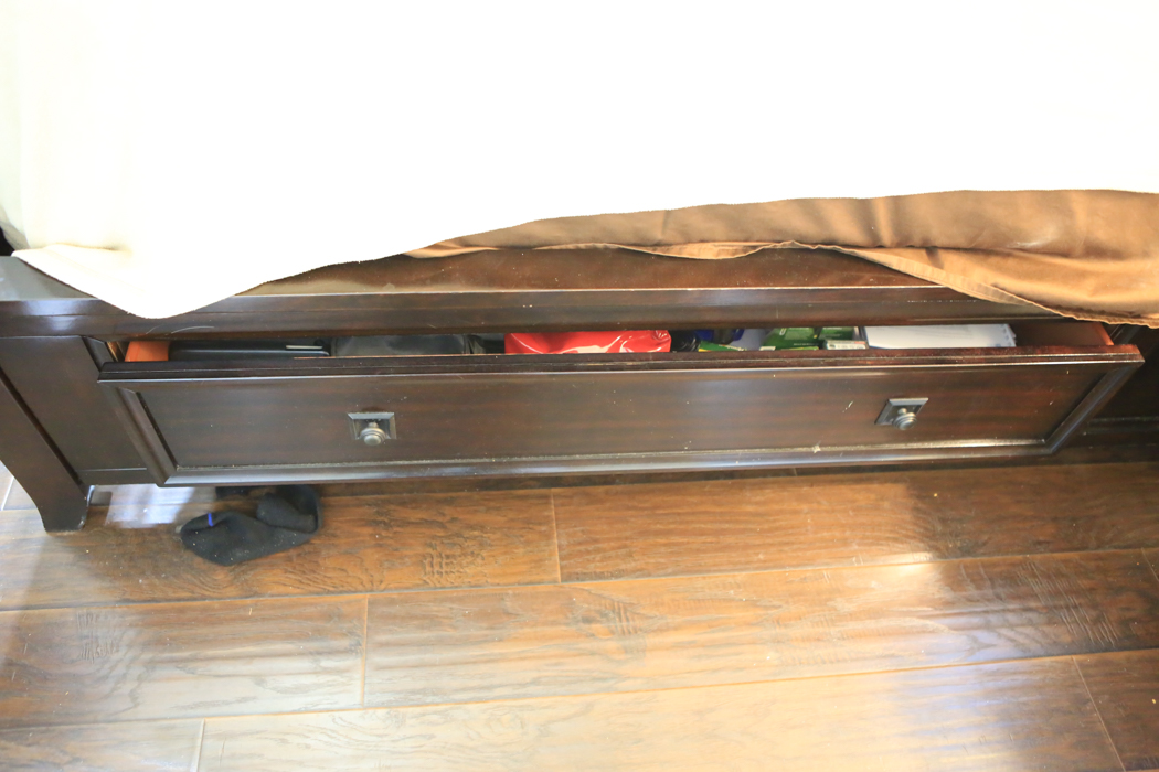 Ashley Furniture King Size Wooden Headboard and Bedframe EBTH