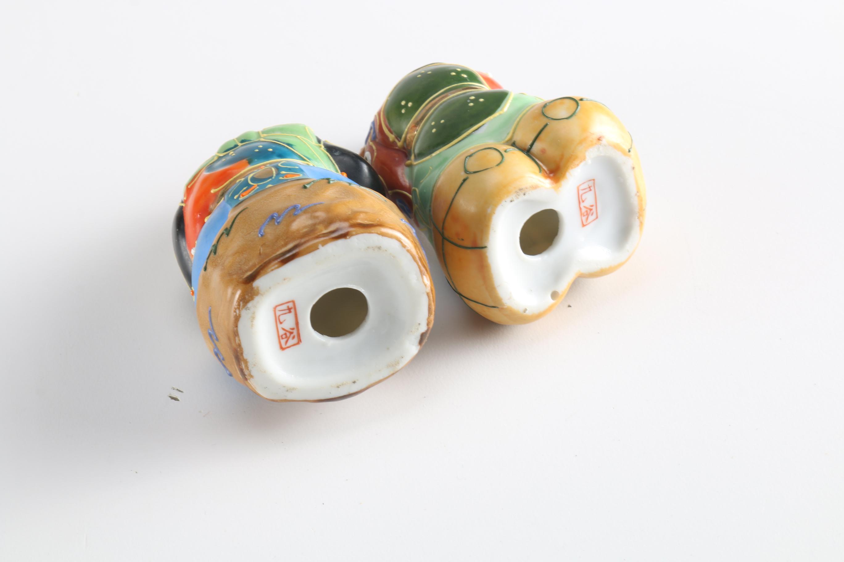 Japanese Kutani Ware Seven Lucky Gods Figurines EBTH