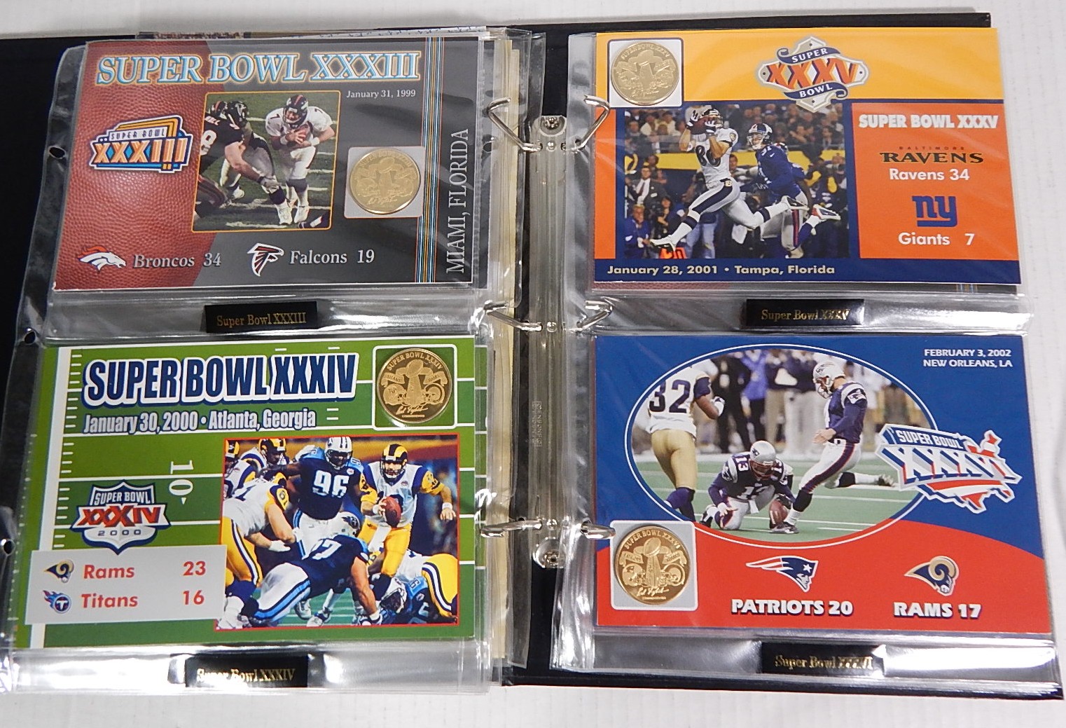 Danbury Mint NFL Super Bowl Flip Coin Collection | EBTH