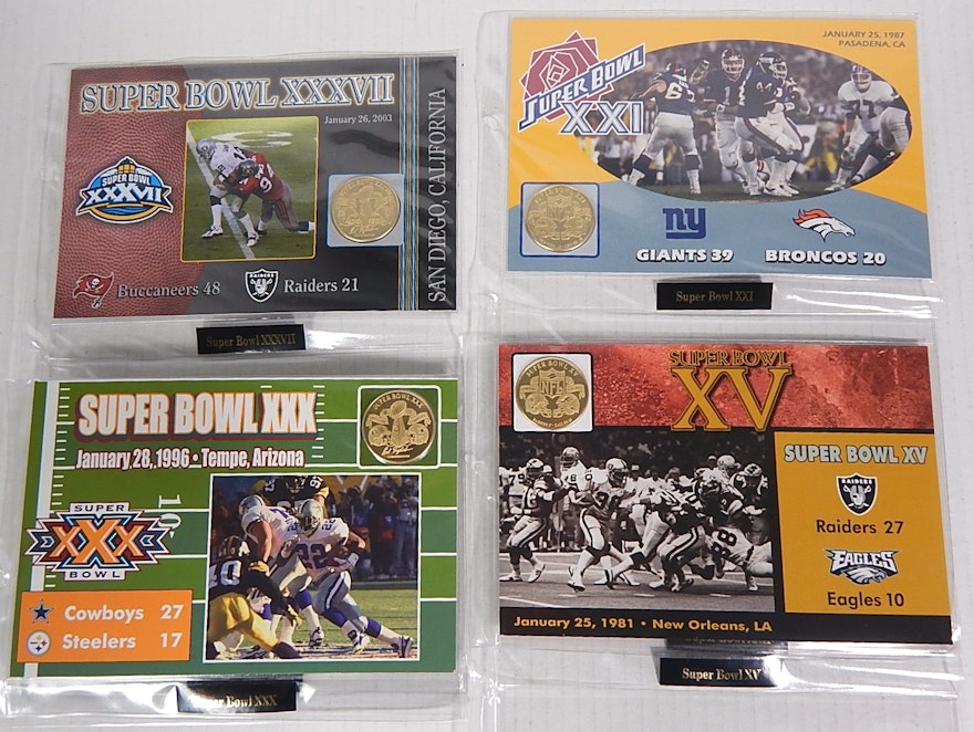 Danbury Mint NFL Super Bowl Flip Coin Collection EBTH