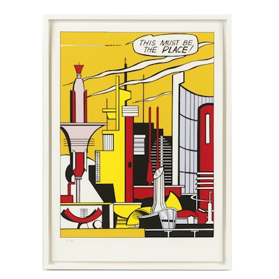 Limited Edition Serigraph of Roy Lichtenstein Photolithograph "This Must Be The Place"