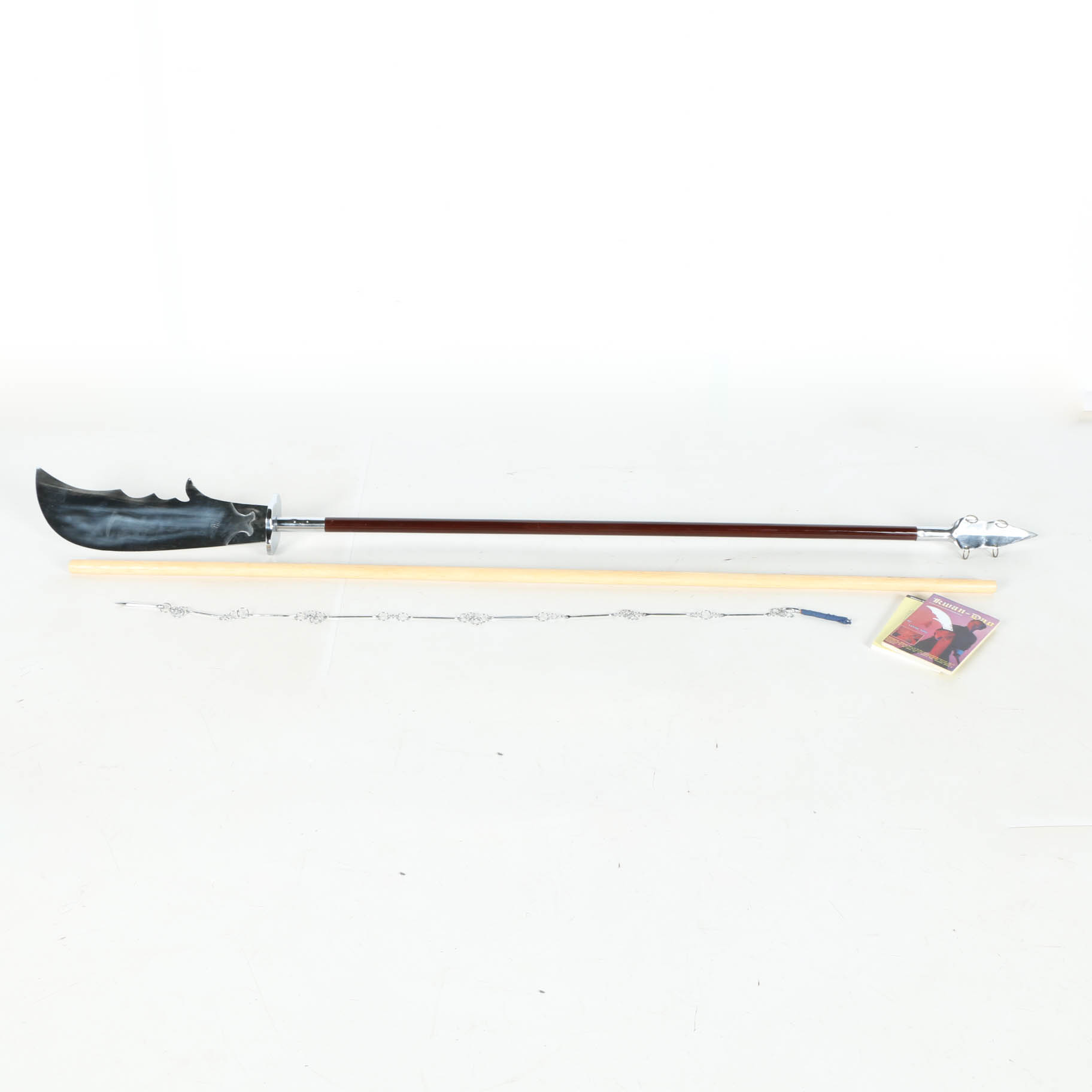 Guandao, Nine Section Chain Whip, Bang Staff and Training Books EBTH