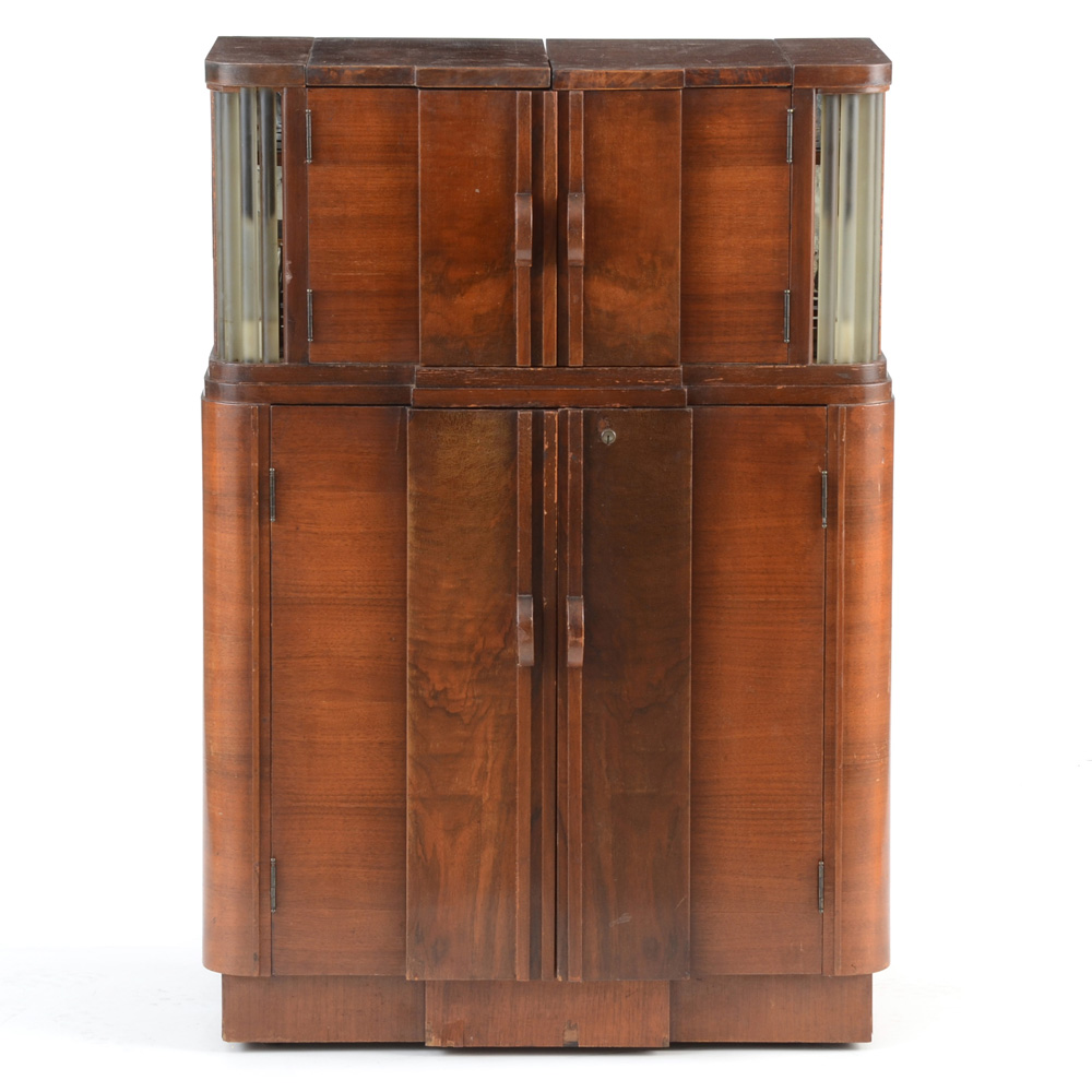Walnut Art Deco Liquor EBTH