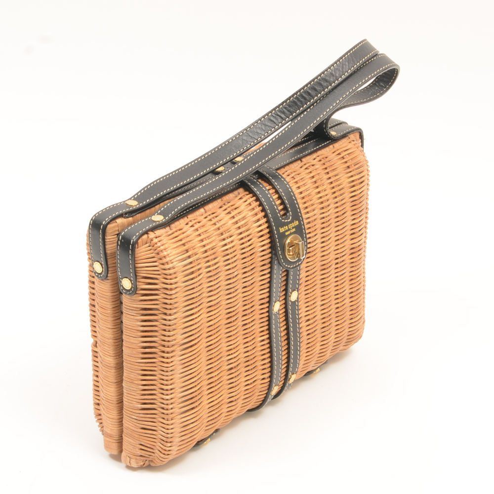 Kate Spade Woven Wicker Basket Handbag EBTH