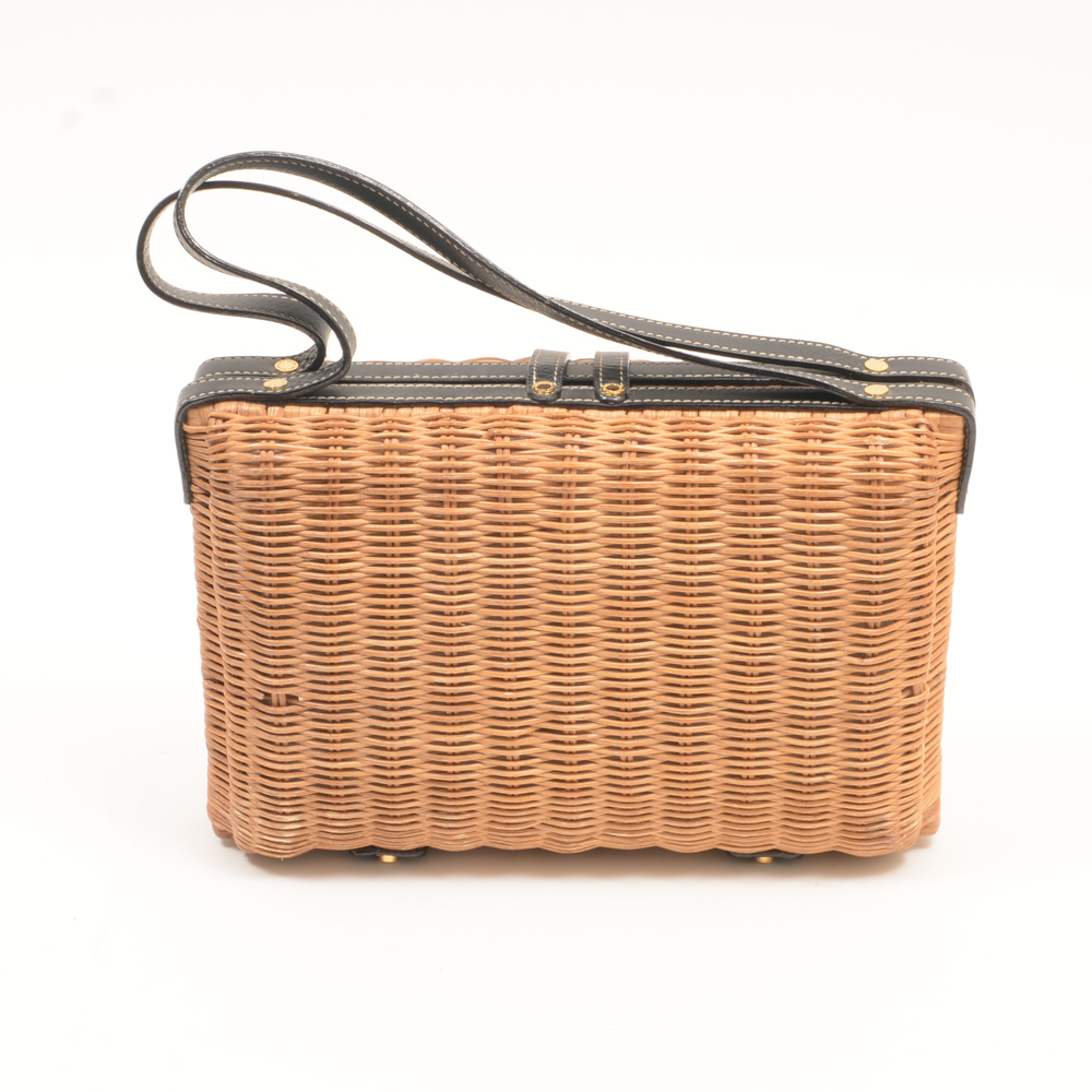 Kate Spade Woven Wicker Basket Handbag EBTH