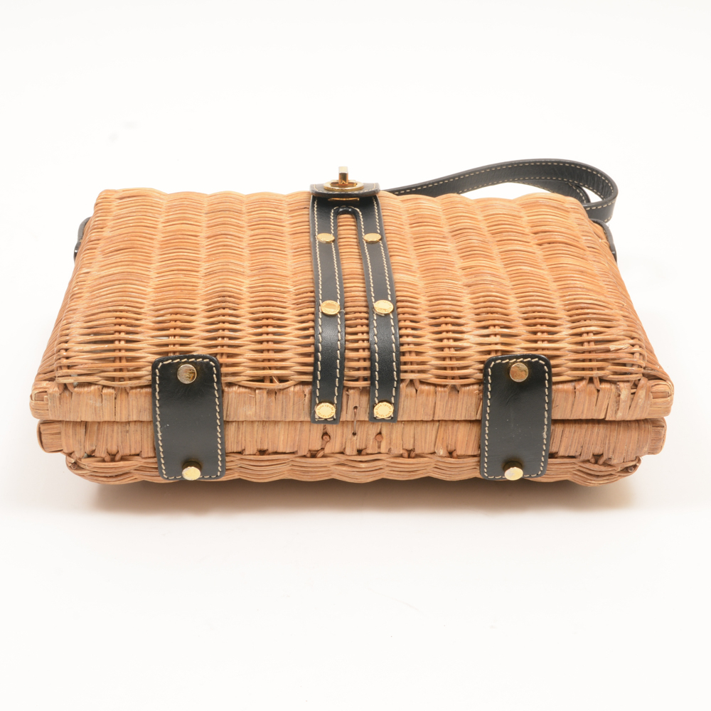 Kate Spade Woven Wicker Basket Handbag EBTH