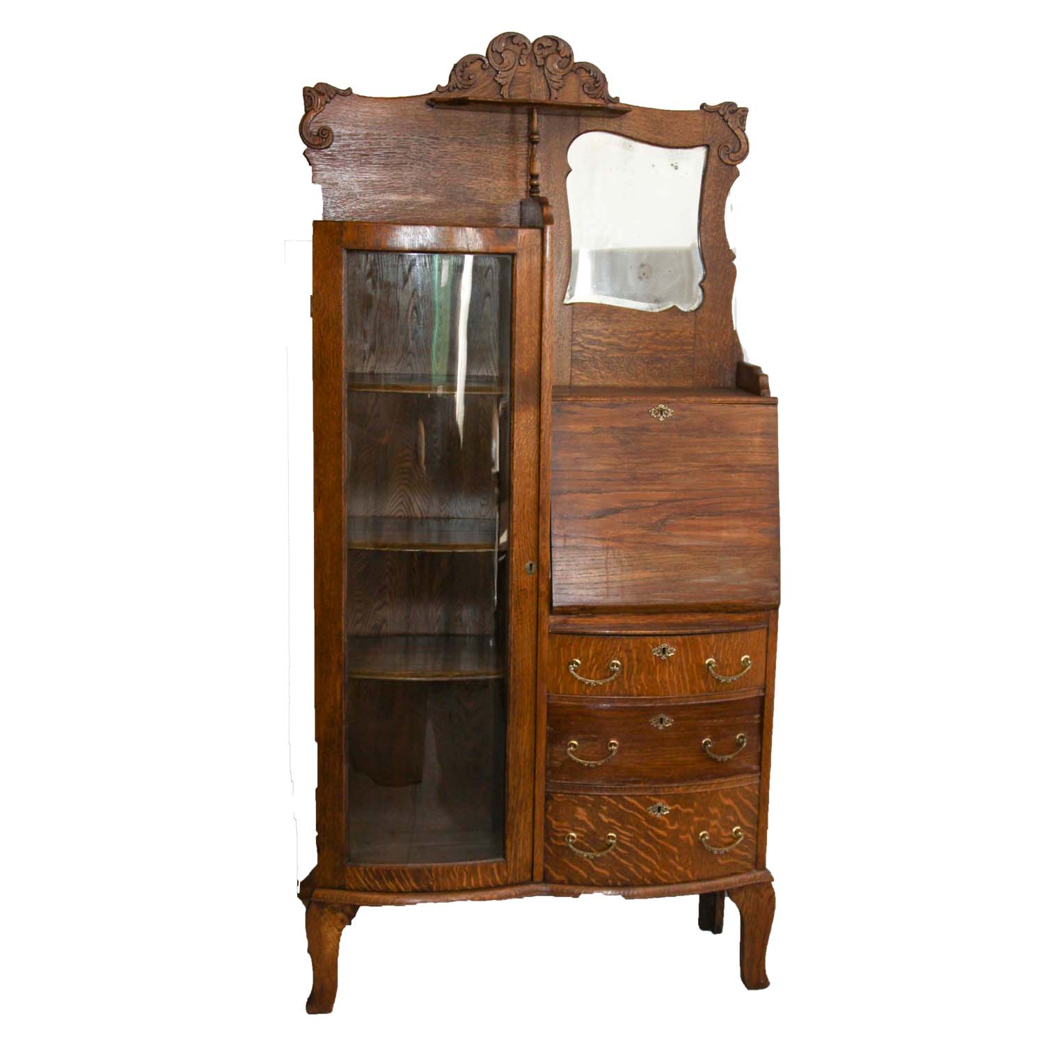 Antique Oak China and Secretary EBTH