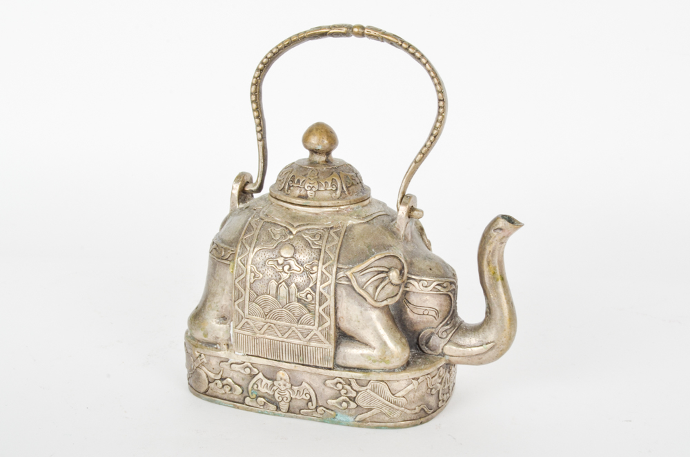 Pair of SinoTibetan ElephantShaped Teapots EBTH