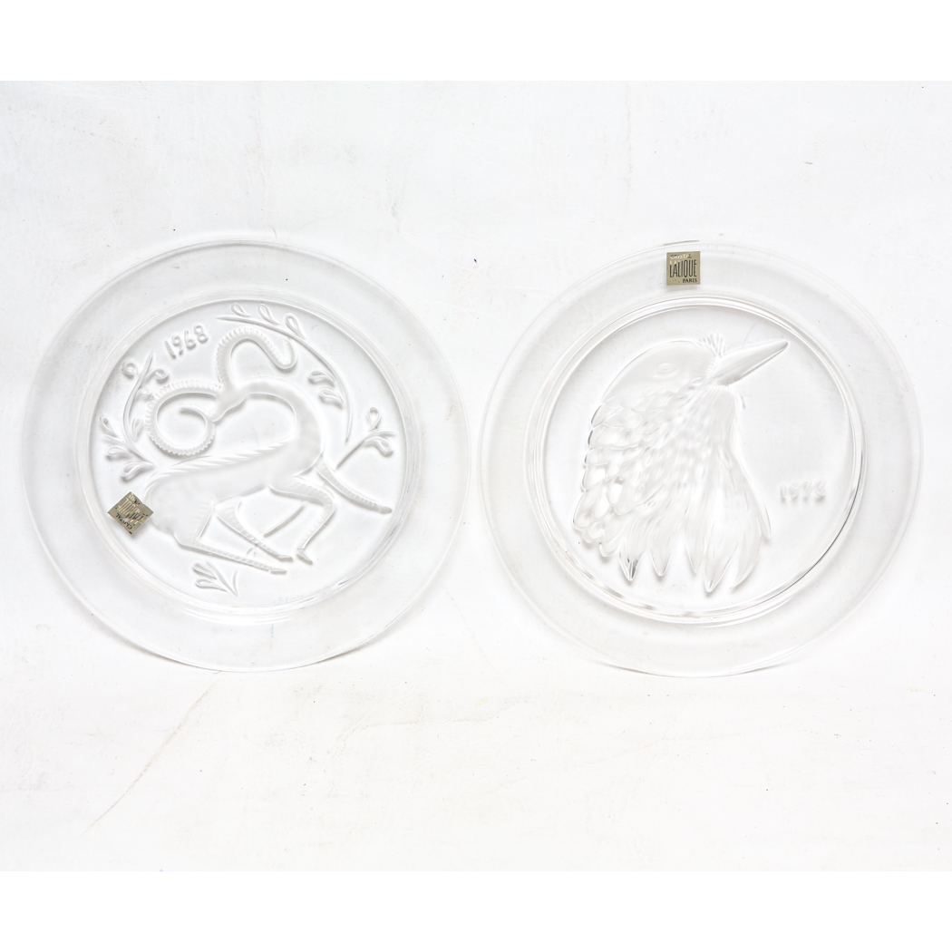 Two Vintage Lalique Crystal Plates EBTH
