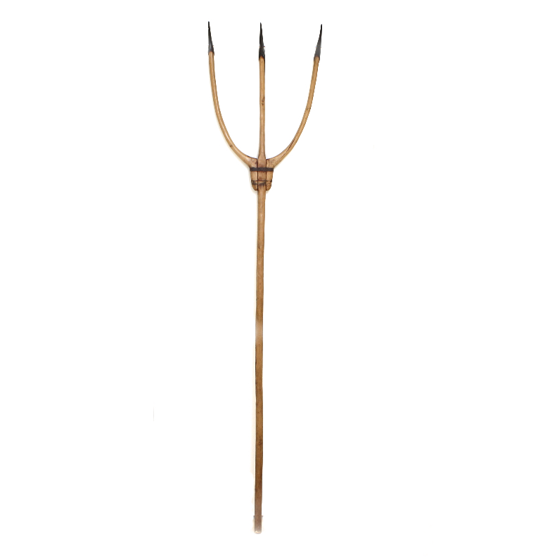 Antique Horn Tipped Wooden Agricultural Pitch Fork EBTH