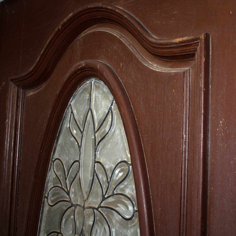 Front Door with Oval Leaded Glass Insert EBTH