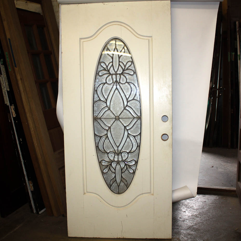 Front Door with Oval Leaded Glass Insert EBTH